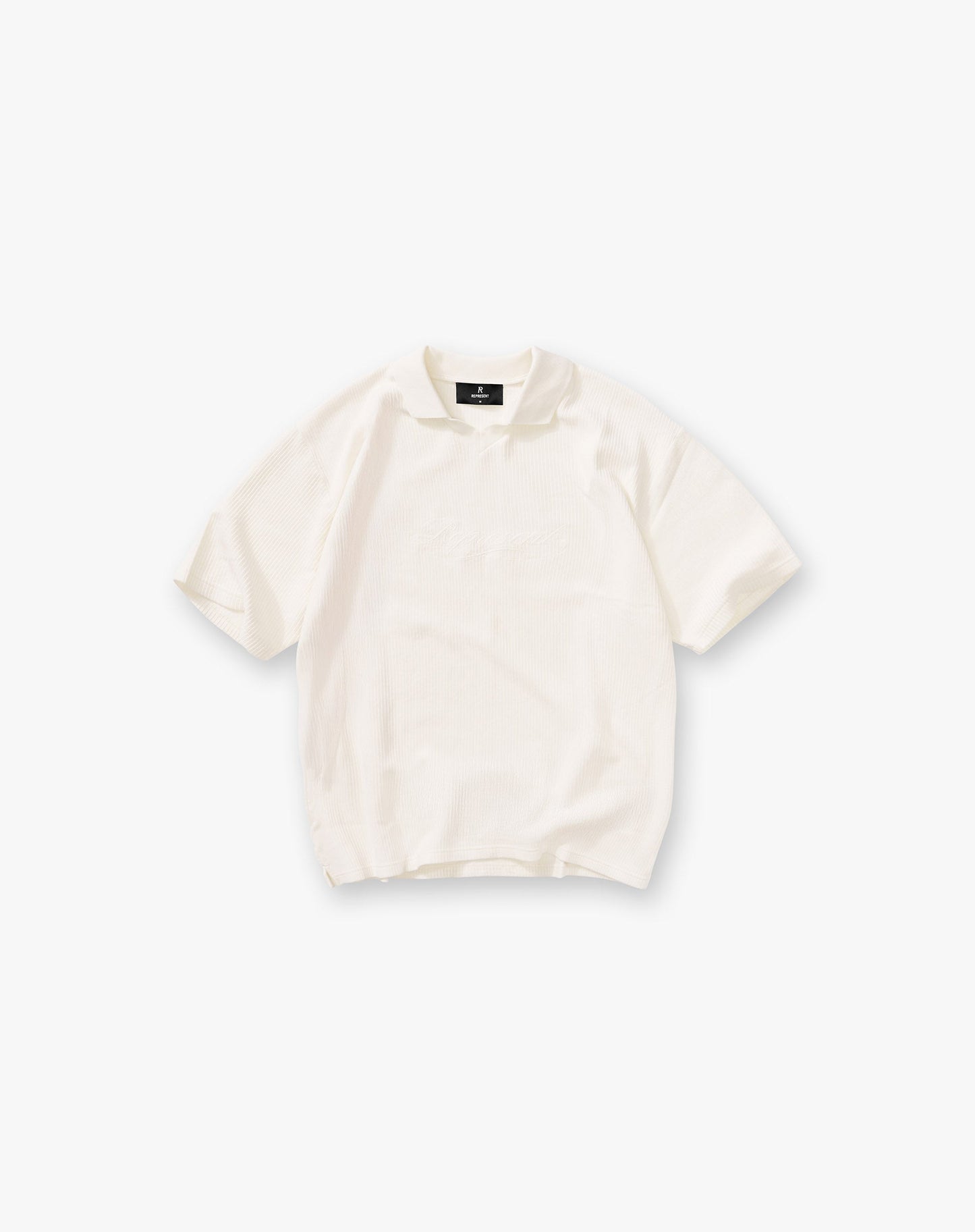 Ribbed Polo - Aged White